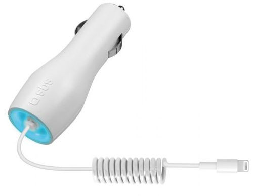 Ładowarka Samochodowa 2.1A SBS + kabel Lighting na Arena.pl