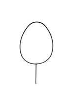 Stelaż Baza metalowa do kompozycji florystycznych Wielkanoc JAJKO Czarne