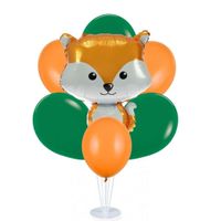 Zestaw balonów na stojaku lisek leśne zwierzątka