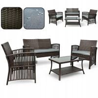 ZESTAW MEBLI OGRODOWYCH NM-02 MTG MEBLE OGRODOWE TECHNORATTAN BRĄZ