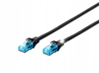 DIGITUS Patch cord U/UTP kat.5e PVC 1m czarny