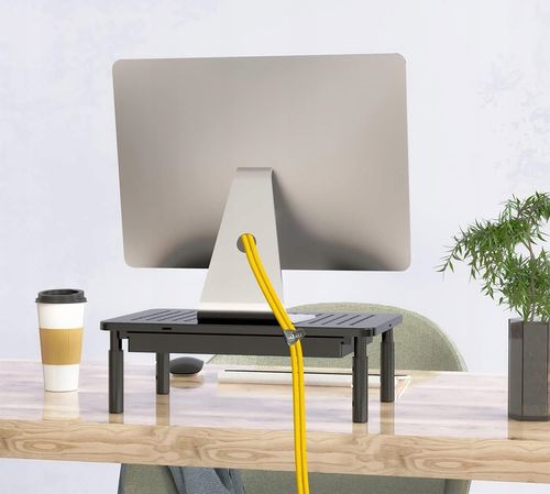 Stolik Pod Laptop Drukarkę Monitor Do 20kg Regulowany Z Szufladą Czarny na Arena.pl