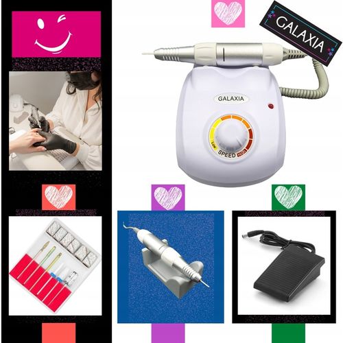 FREZARKA DO PAZNOKCI 65W Do Manicure i Pedicure PROFESJONALNA MOCNA + FREZY na Arena.pl