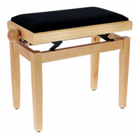 Regulowana ława stołek do pianina drewno Thomann KB-15NM matowy Natualny
