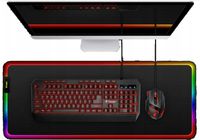 PODKŁADKA GAMINGOWA DLA GRACZY POD MYSZKĘ RGB LED