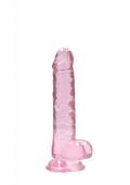 7 / 18 cm Realistic Dildo With Balls   Pink