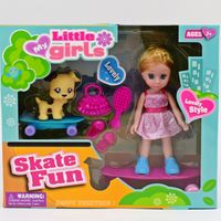 Lalka Laleczka Na Deskorolce Z Pieskem Dla Dzieci 63019