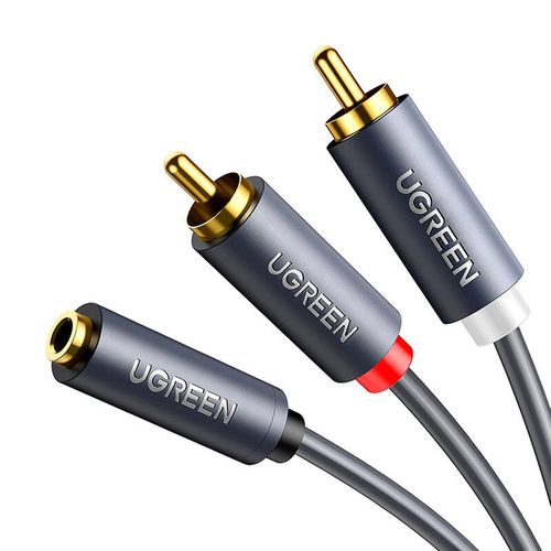 UGREEN AV102 Kabel 2x RCA (Cinch) jack 3.5 mm 1m (czarny) na Arena.pl