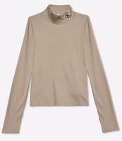 CALVIN KLEIN JEANS Ribbed Slim Fit High-Neck T-Shirt XS