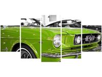 70CM 150CM OBRAZ 5 ELEM LIMONKOWY MUSTANG ŚCIENNY