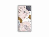 ZEGAR SZKLANY PROSTOKĄTNY - Kwiaty i farba