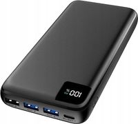 POWERBANK 27000mAh PRZENOŚNA ŁADOWARKA KABEL USB B07P CZARNY