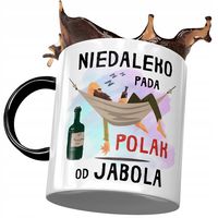 Kubek Czarny Śmieszny Niedaleko Pada Polak Prezent Z Nadrukiem Ze Zdjęciem