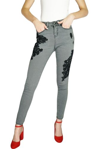 Primark Grafitowe Jeansy Hafty, Przetarcia - 34 / XS na Arena.pl