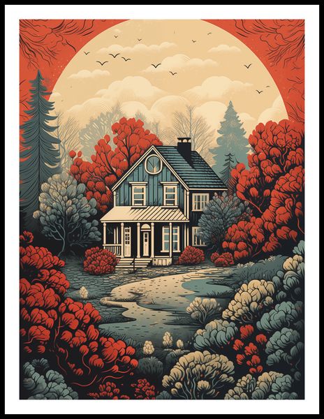 Plakat 60x80cm Idylla Rustykalna zdjęcie 3