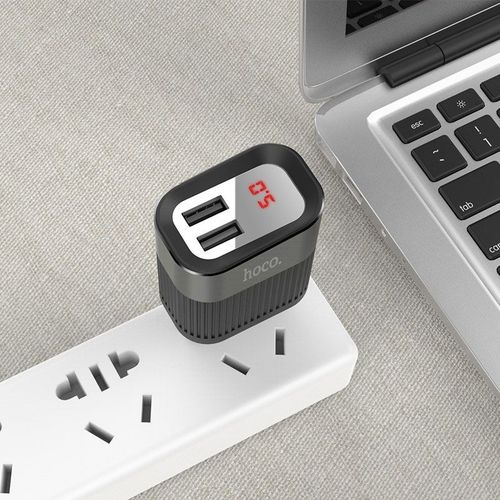 HOCO C40A LED 2-PORT NETWORK CHARGER BLACK na Arena.pl