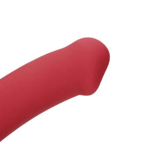 Non-Phallic Vibrating Dildo - Large - Raspberry Red na Arena.pl