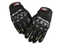 Rękawice motocyklowe rękawiczki dotykowe unisex czarny z żółtymi kropkami