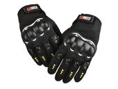 Rękawice motocyklowe rękawiczki dotykowe unisex czarny z żółtymi kropkami