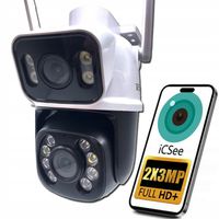 ZEWNĘTRZNA OBROTOWA KAMERA WIFI IP 6MPx DWA OBIEKTYWY 3MPx ULTRA HD T-IS06