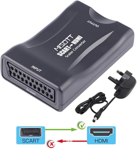 MISOTT Konwerter Scart do HDMI z kablem HDMI zdjęcie 1