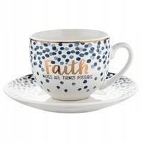 2 x Filiżanka ze spodkiem Florina 240 ml porcelana