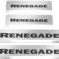 Listwa progowa JEEP RENEGADE Stal nierdzewna 304 połysk z czarnymi literami