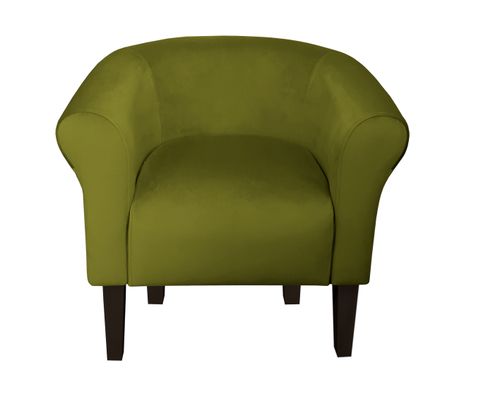 Fotel Milo nogi 20cm venge zielona oliwka BL75 na Arena.pl