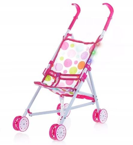 WÓZEK ZE ŚWIATŁEM DLA LALEK SPACERÓWKA PARASOLKA na Arena.pl