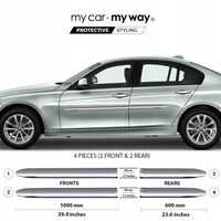 BMW 3 F30, F80 2012-2018 - Listwy CHROM na Drzwi