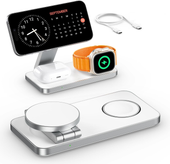 KEEPRO Stacja Ładowania 3W1 MagSafe Biała Składana 15W Do iPhone Apple