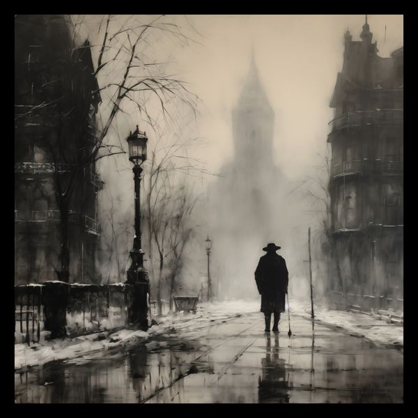 Plakat 40x40cm Mgła nad Londynem zdjęcie 2