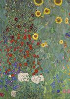 Plakat 50x70cm Farm Garden, Gustaw Klimt Vintage do Salonu