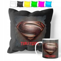 ZESTAW: KUBEK + POSZEWKA - SUPERMAN - PREZENT WIELE WZORÓW + IMIĘ