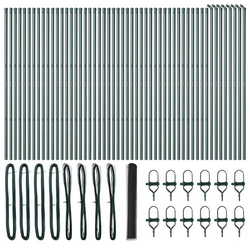 Ogrodzenie z słupkami Szary 1.4 x 100 m Stal pokryta PCV na Arena.pl