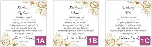 Podziękowania dla Rodziców Dziadków Chrzestnych na ślub wesele na Arena.pl