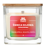 Świeca sojowa o zap. Truskawka, Malina i Róża 220g