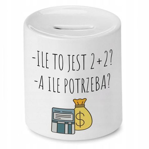 Skarbonka Księgowej Księgowego Ile Jest To 2+2 Z Nadrukiem Ze Zdjęciem na Arena.pl