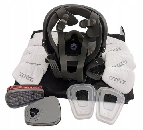 MASKA LAKIERNICZA PEŁNOTWARZOWA TYPu 3M 6800 GAZOWA CHEMICZNA FILTRY x10 na Arena.pl