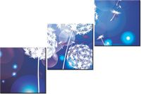 70 90CM OBRAZ 3 ELEM DMUCHAWCE ABSTRAKCYJNYM TLE ŚCIENNY DRUK PŁÓTNO