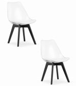 Krzesło MARK - przezroczyste / nogi czarne x 2