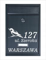 SKRZYNKA NA LISTY POCZTOWA z nadrukiem UV adres numer domu miejscowość