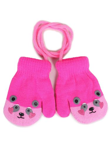 Rękawiczki dziewczęce jednopalczaste ze sznurkiem z pandą 12 cm YOCLUB na Arena.pl