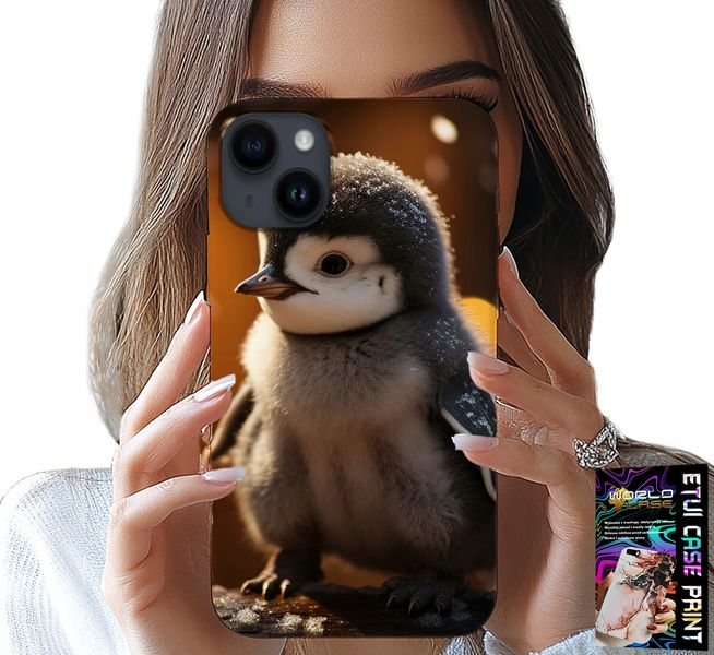 ETUI DO IPHONE 14 - SŁODKI PINGWIN, TUPTAK, MADAGASKAR WZORY zdjęcie 1