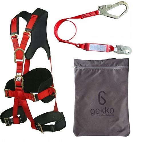 SZELKI BHP BEZPIECZEŃSTWA UPRZĄŻ DO PRACY NA WYSOKOŚCI AMORTYZATOR TORBA na Arena.pl