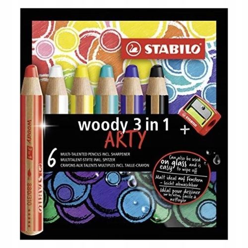 Kredki Woody Arty 3 W1 6 Kol+ Temp Stabilo 7123 na Arena.pl