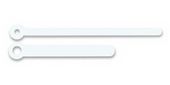 Wskazówki do mechanizmu zegara proste 55/82mm białe