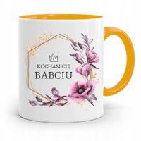 Kubek Żółty Dzień Babci Kocham Cię Babciu Prezent Z Nadrukiem Ze Zdjęciem