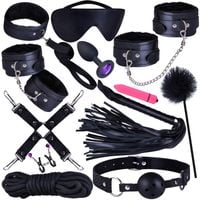 Zestaw Bdsm 12 Elementów, Mix Sex Gadżety Z Futerkiem, Mocne Bdsm