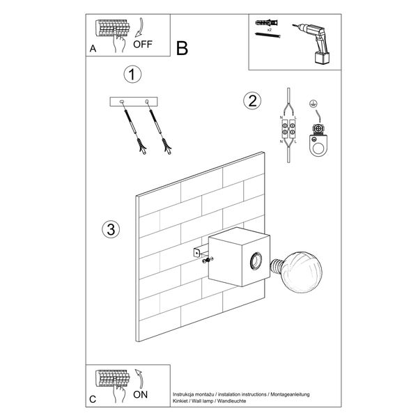 Kinkiet ARIZ beton zdjęcie 5